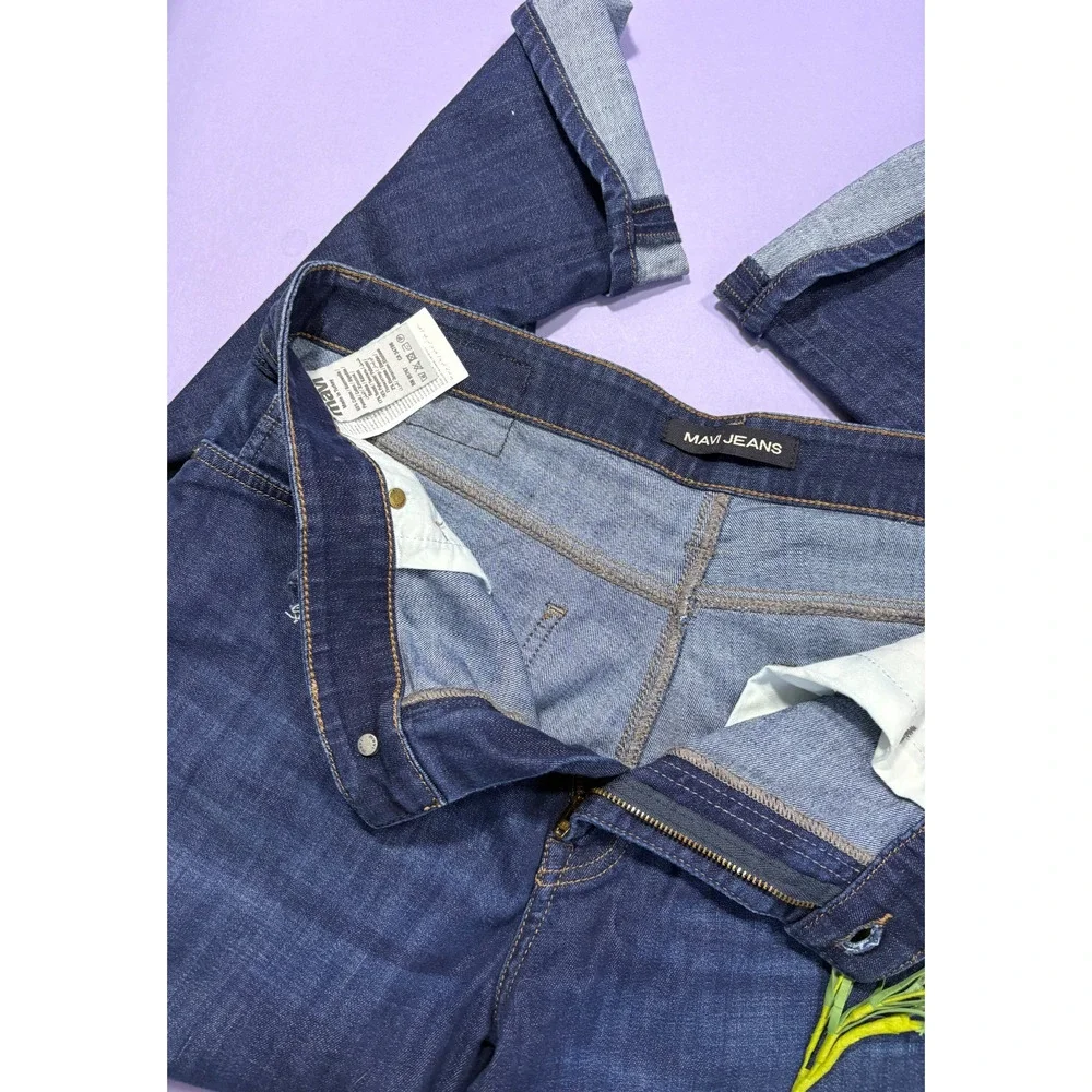 Mavi Jeans Men’s 35x30 Med Wash Myles Straight Leg Salvage Whiskering